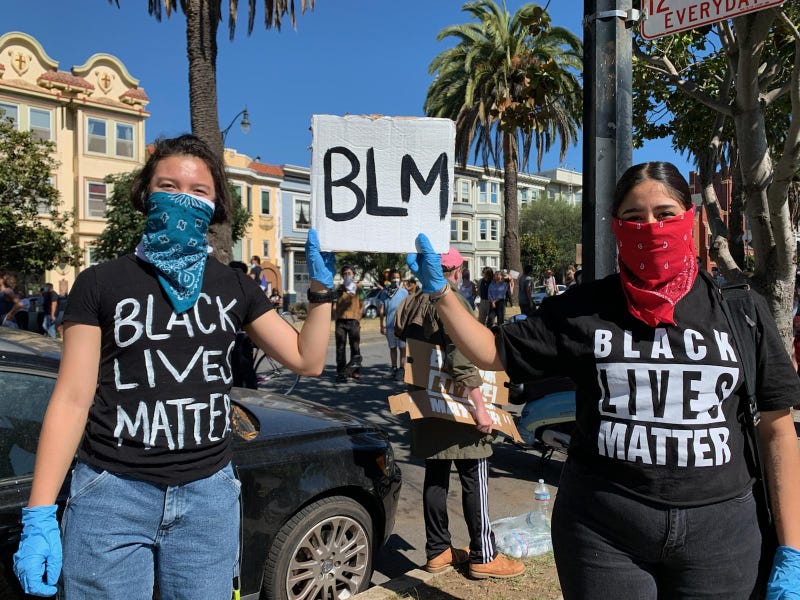 Student organized protest for George Floyd at Mission High School in San Francisco, June 3, 2020