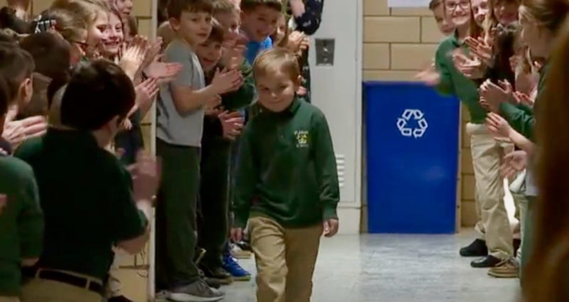 Great News: Meet the boy who beat leukemia and was given a standing ovation at school