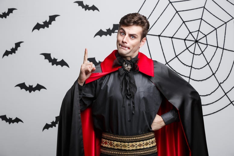 Vampire holding up 1 finger
