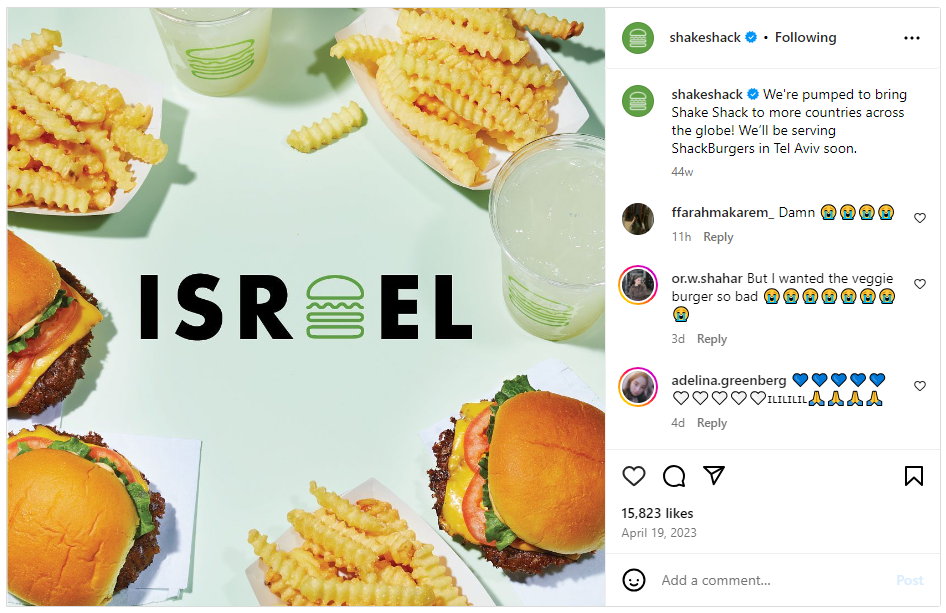 Shake Shack debuts in Israel, with restaurant in Tel Aviv