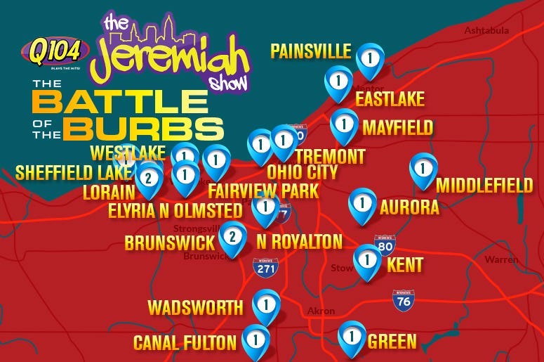 Battle Of The Burbs Map