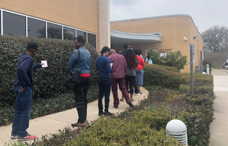 Lines At Texas Polling Stations