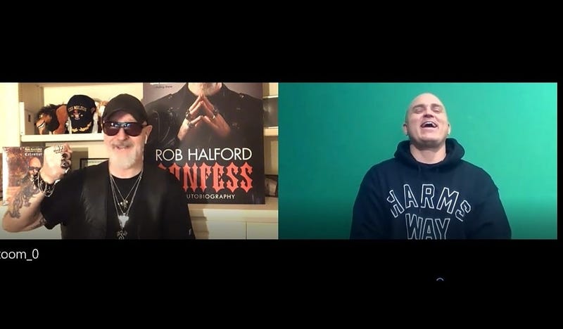 Chatting with Rob Halford via zoom
