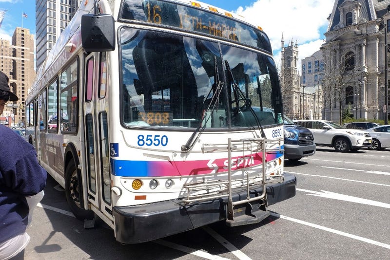 A SEPTA bus in Center City.