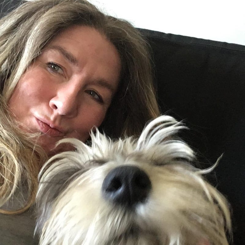 Denise McCurrie and her dog Roscoe