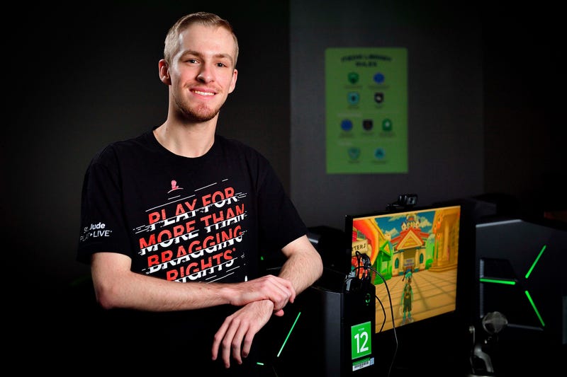 Michael Mairs, the student fundraising via video games to help fight childhood cancer.
