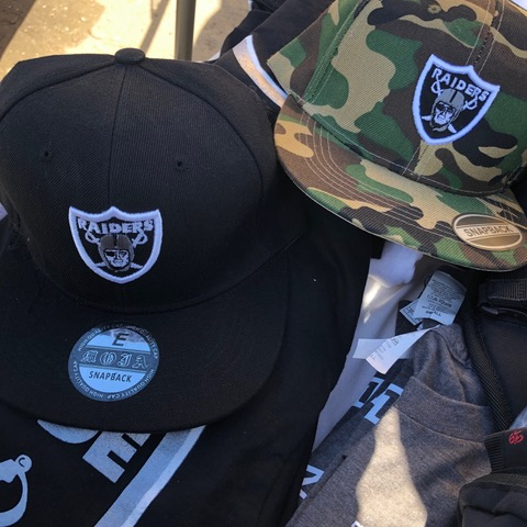 Agents from a branch of Immigration and Customs Enforcement confiscated $11,000 in allegedly counterfeit merchandise from vendors outside of the Oakland Raiders game on Sept. 9, 2019.