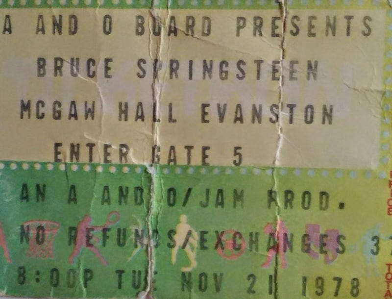 Springsteen 78 Concert Ticket Stub