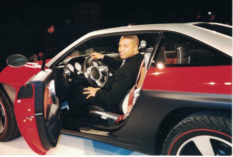 Gilles in concept car in 1998
