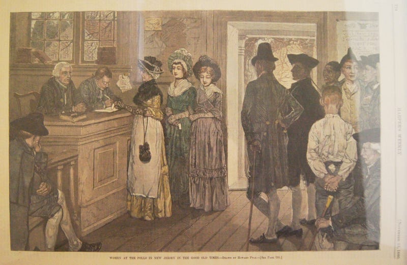 “Women At the Polls in New Jersey in the Good Old Times”