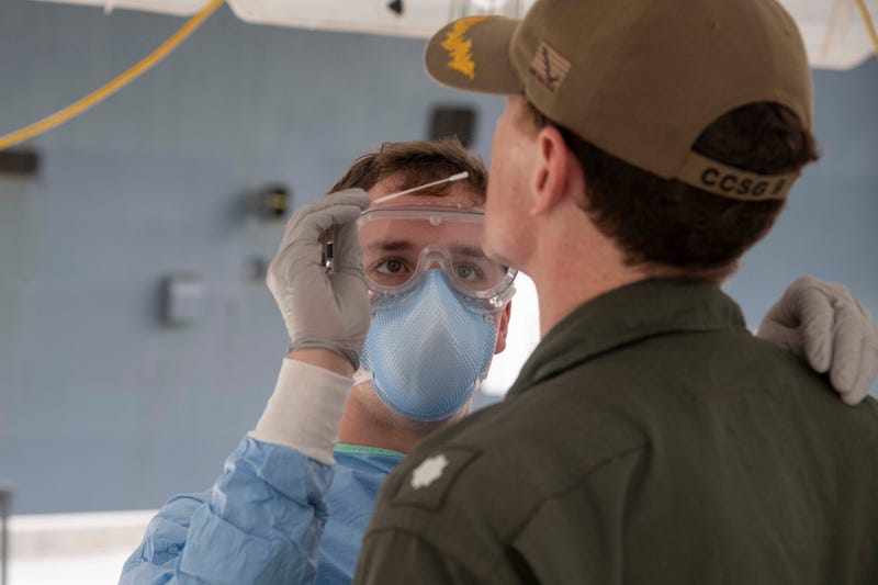 Navy Seaman Hayden Runyon, a medical corpsman assigned to 3rd Medical Battalion, 3rd Marine Logistics Group