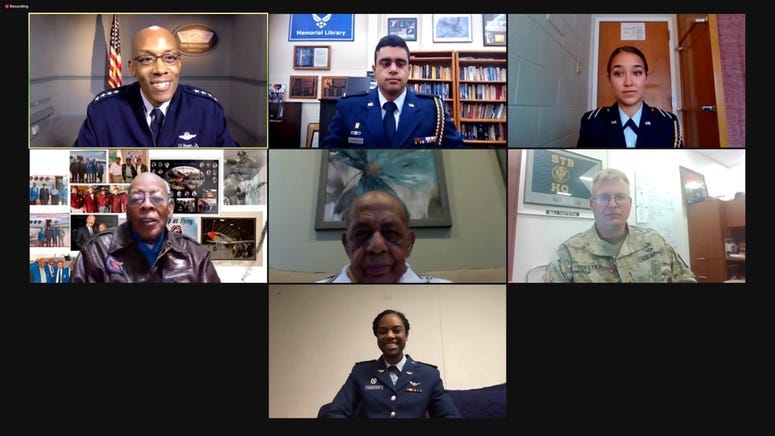 CSAF, Tuskegee Airmen, cadets connect via virtual roundtable
