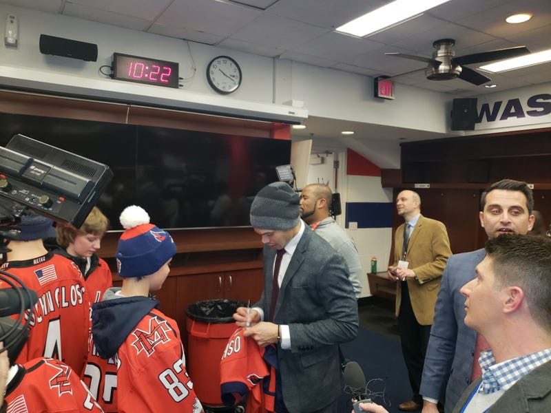 Divyne Apollon II and the Metro Maple Leafs meet John Carlson of the Capitals