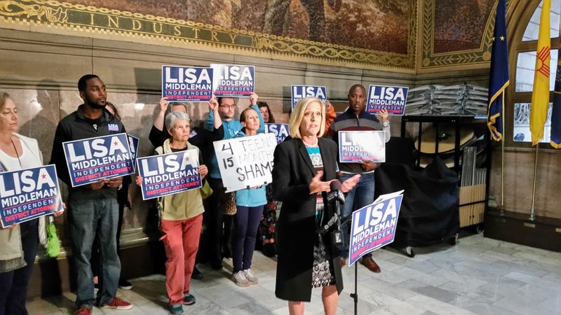 Lisa Middleman speaking at a public event