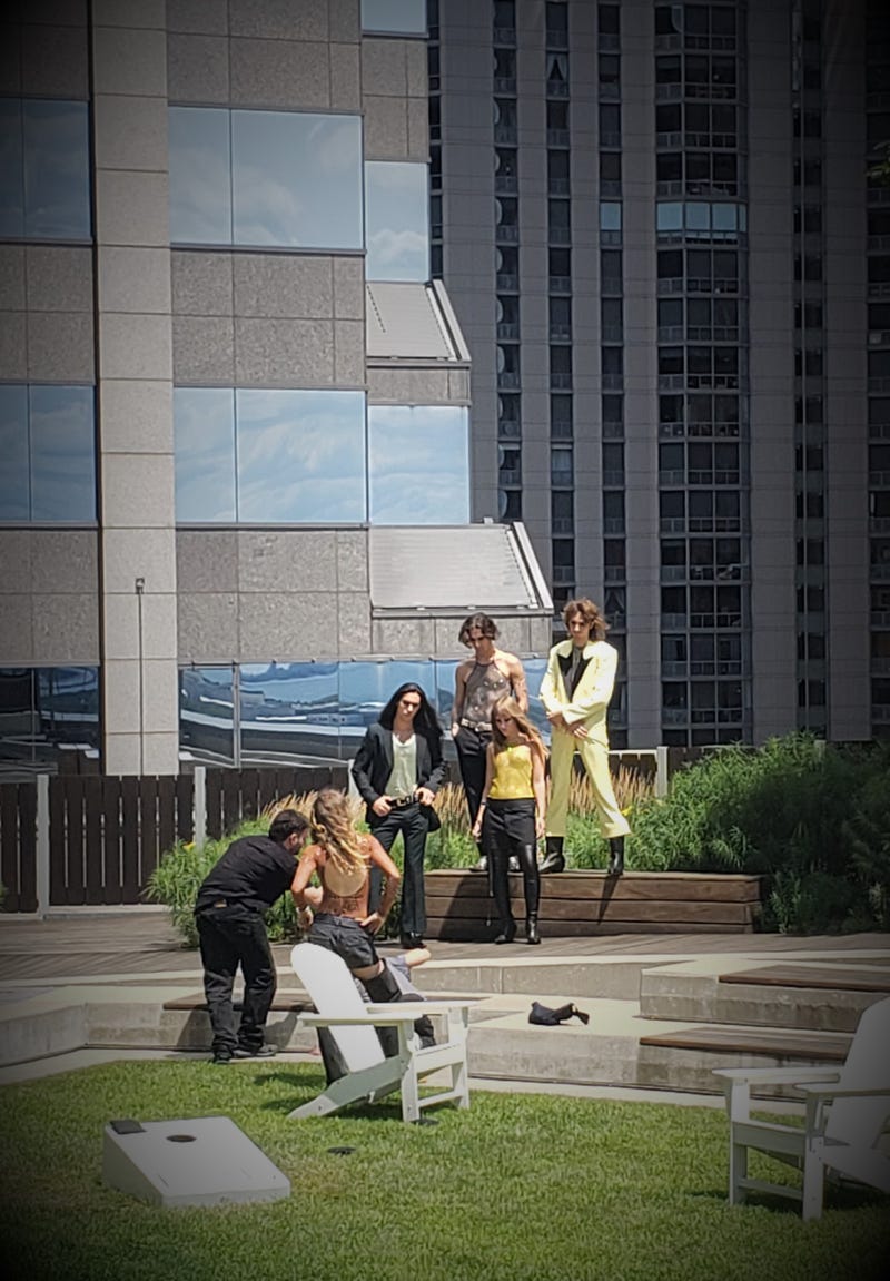 Måneskin on the Prudential Rooftop in photoshoot