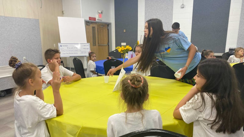 Ukrainian refugee children at a summer camp hosted by KleinLife Community Center in Northeast Philadelphia.