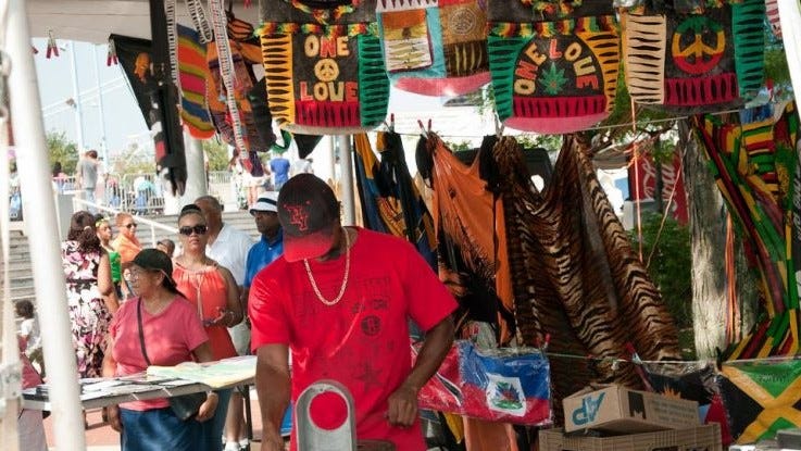 A vendor from the 34th Philly Caribbean Festival