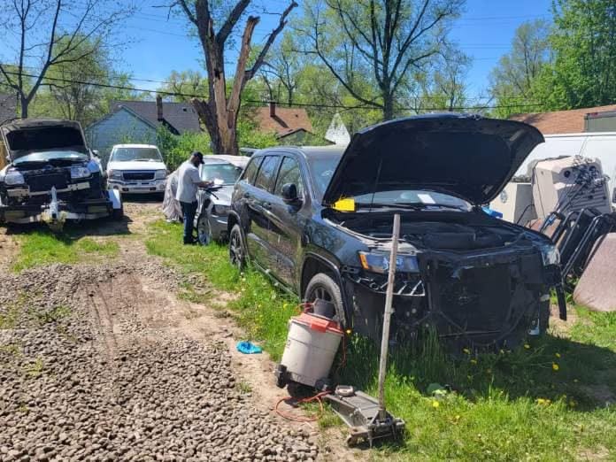 Police investigating a quality of life complaint were shocked to discover an illegal chop shop operation with multiple stolen cars at a residence on the city's west side on Friday.
