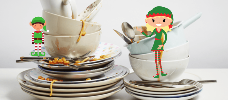 Elf on Dirty Dishes