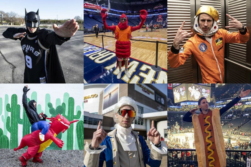 Basketball fan David Delooper went to 30 NBA games in 30 days and get on the JumboTron 30 times.