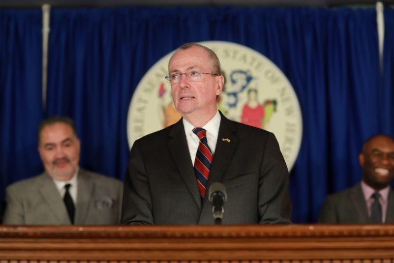 Governor Murphy holds a press conference with advocates, community and faith leaders on impact of marijuana legalization and expungement legislation in Trenton.