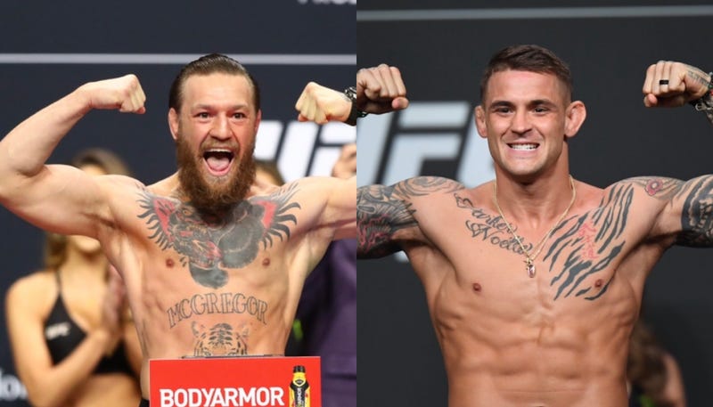 Conor McGregor and Dustin Poirier weigh-ins