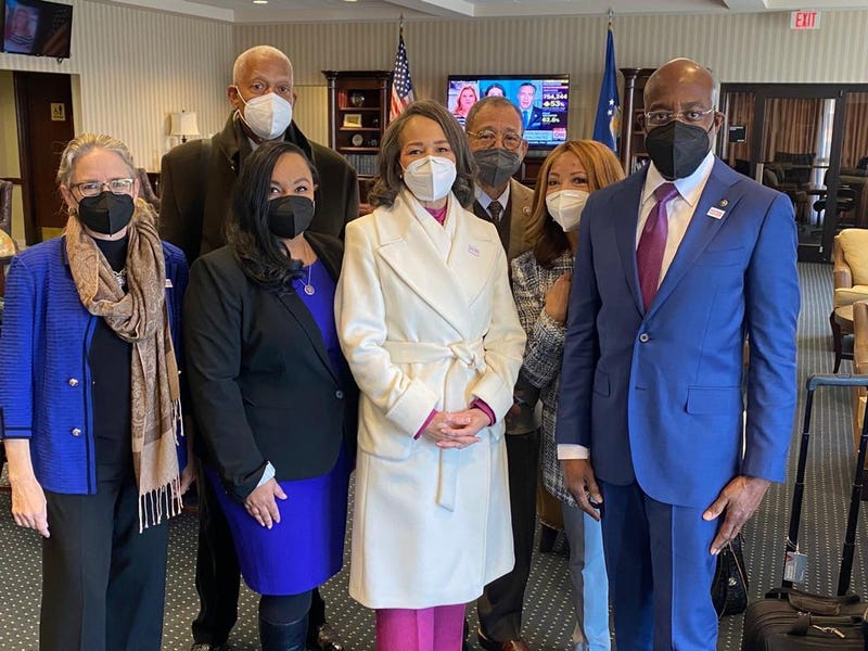 Members of Congress welcome Pres. Biden and VP Harris to Georgia.