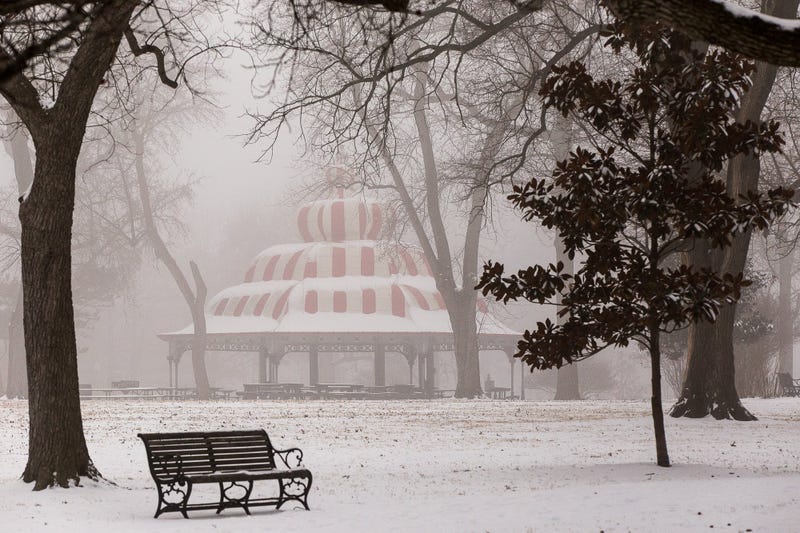 The Turkish Pavilion in winter, Tower Grove Park
