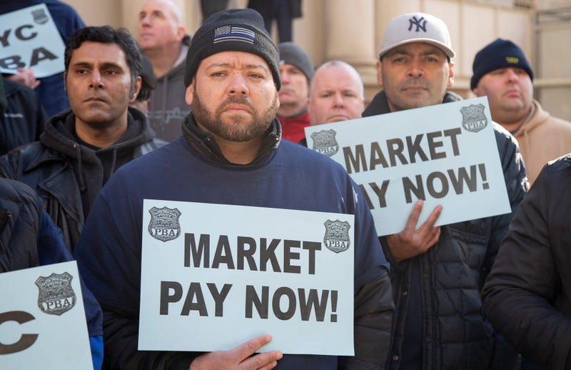 NYPD Fair Pay rally