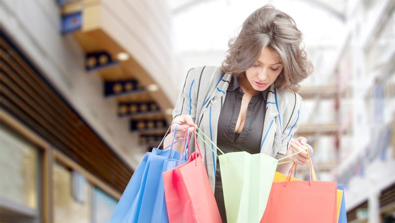 Woman shopping at the mall