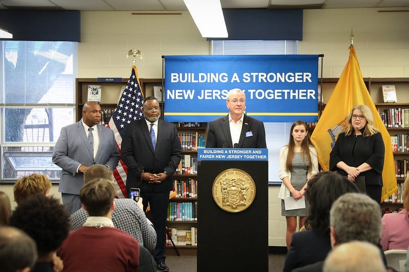 Governor Phil Murphy announces new initiatives to support youth mental health in Maple Shade on February 11, 2020.