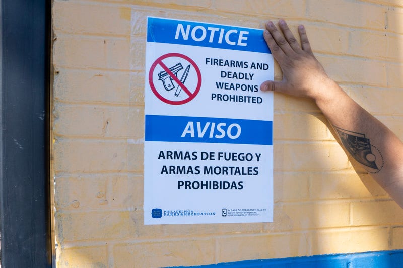 Signs will be posted at all rec centers across the city notifying the public of the mayor's executive order banning weapons.