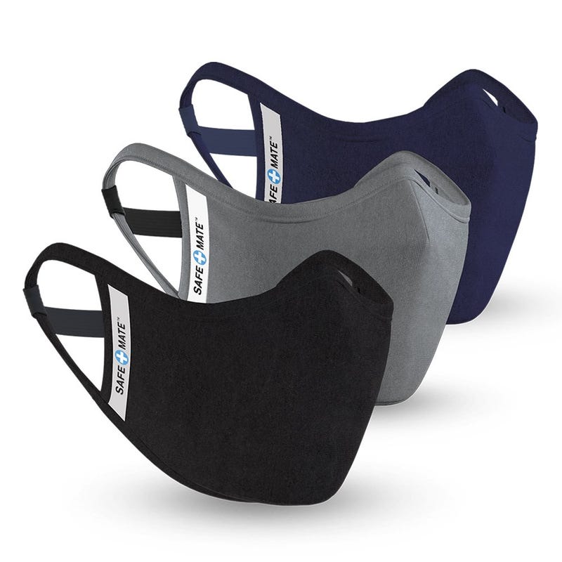 Safe+Mate and Case-Mate Reusable Organic Cotton Mask 3-Pack