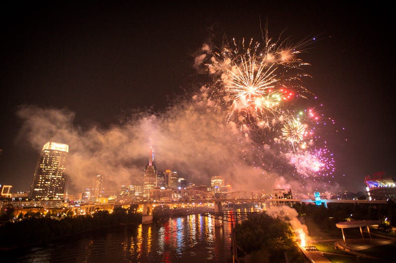 Fourth of July fireworks in Nashville