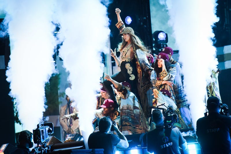 J-Lo performing at Global Citizen Live in Central Park.