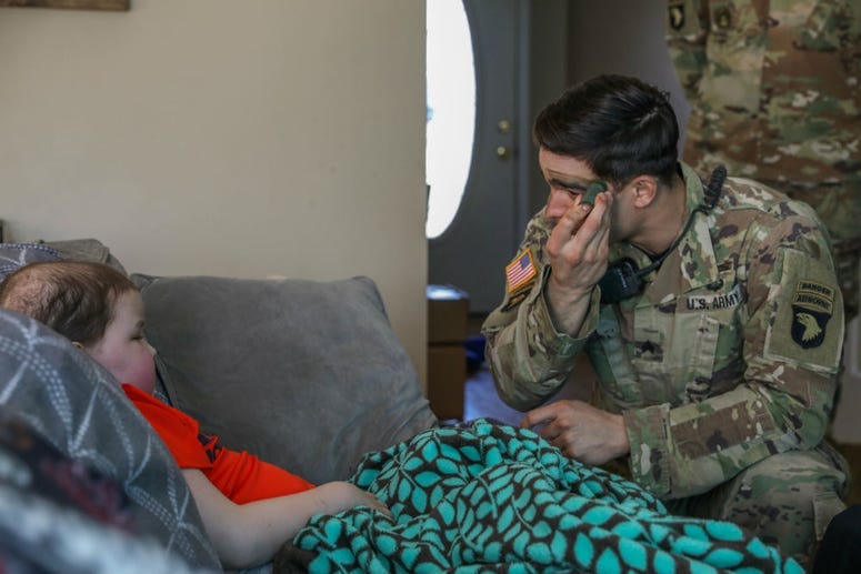 Army soldiers help Make-A-Wish kid Braxton Fuqua dream come true.