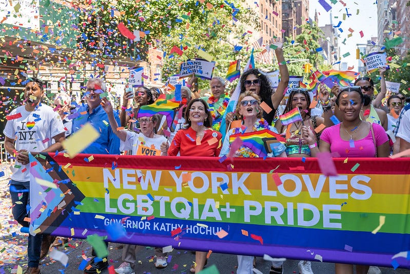 Gov. Hochul marching in Pride