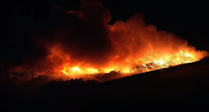 Recycling Plant Fire In Waxahachie