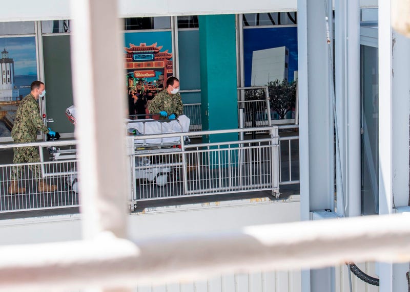 USNS Mercy admits patients