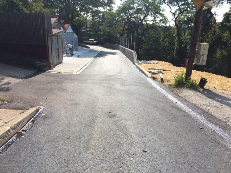 completed landslide repairs on Diana Street in Spring Hill