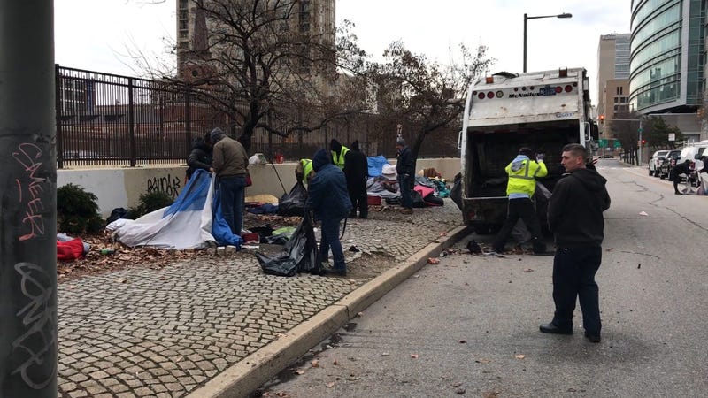 Homeless encampment