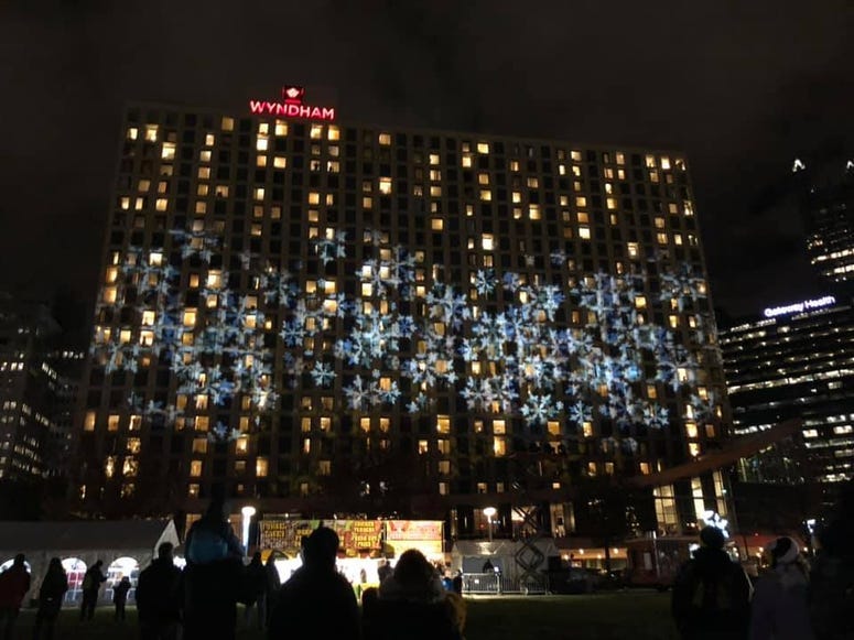 Light Show at Santa Spectacular