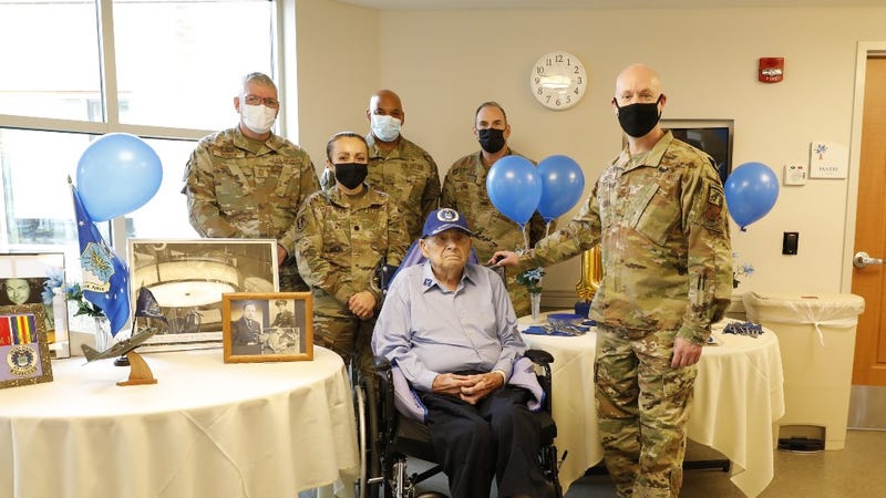 NY Air Guard leaders salute World War II vet on his 100th birthday