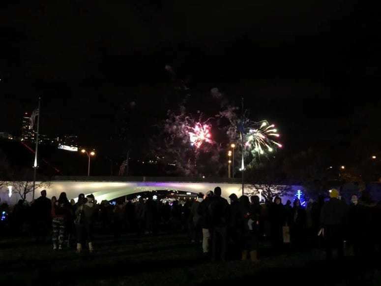 Fireworks at Santa Spectacular