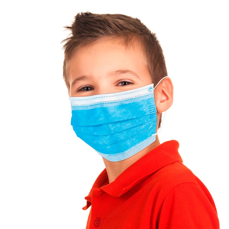 Disposable Kids Face Mask 50-Pack