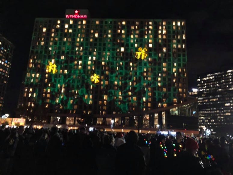 Light Show at Santa Spectacular