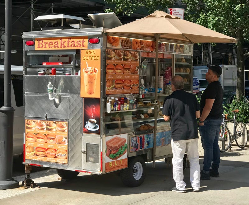 Food cart in New York City.