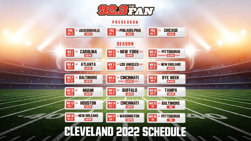 Cleveland Browns 2022 NFL Schedule