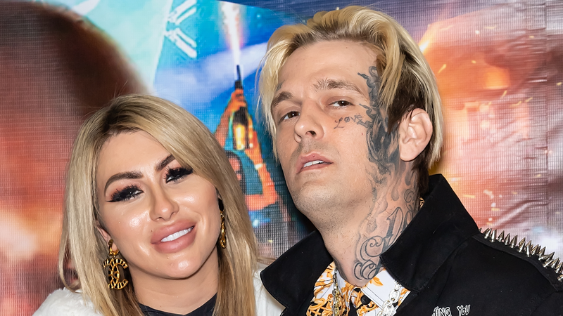 Aaron Carter and Melanie Martin