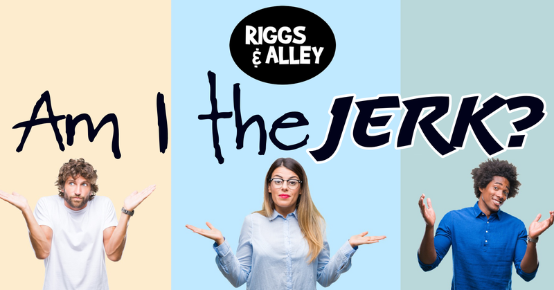 People shrugging wondering if they are jerks.
